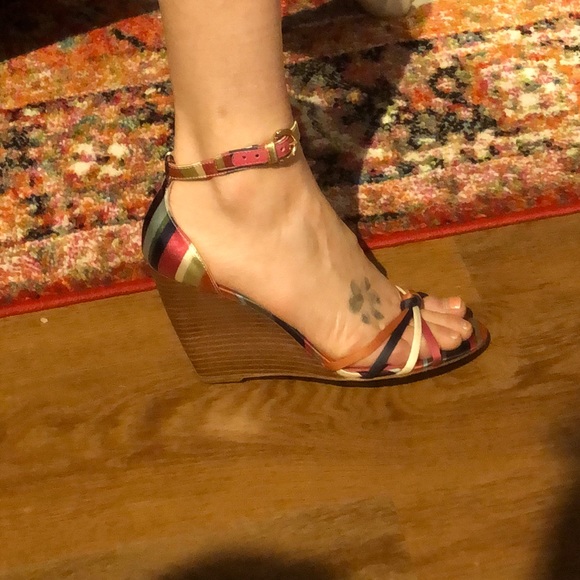 Coach Tabatha multicolored strap sandal π sz 6 - Picture 9 of 12